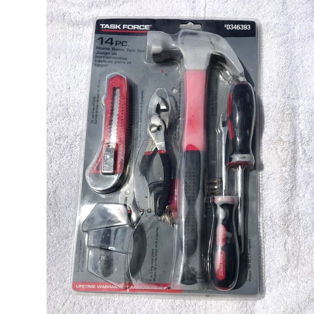 Tool Set . 14-Piece Assorted Tools . Task Force .. New in Package